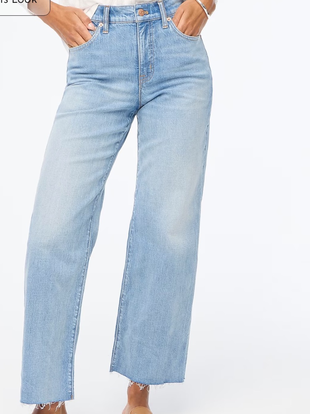 J CREW Factory Wide Leg Crop Jeans 31P